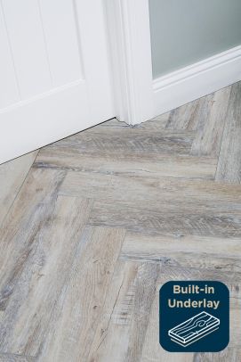 Driftwood Oak Herringbone - Rigid Vinyl Click