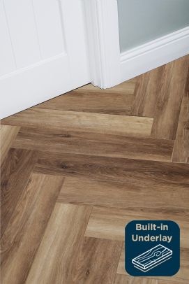 Fumed Oak - Herringbone Rigid Vinyl Click