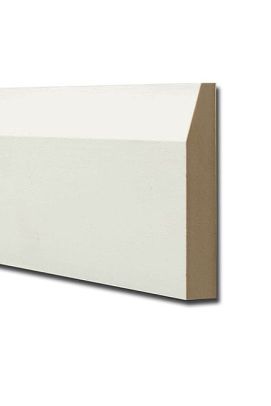 White Primed Bevelled Skirting 4.2m Length